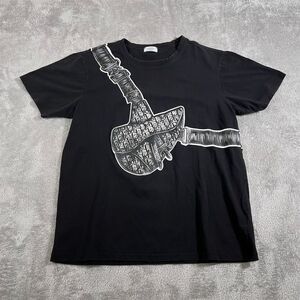 Dior Unisex Black Saddle Bag Print T-Shirt Size M Casual Stretch kaws